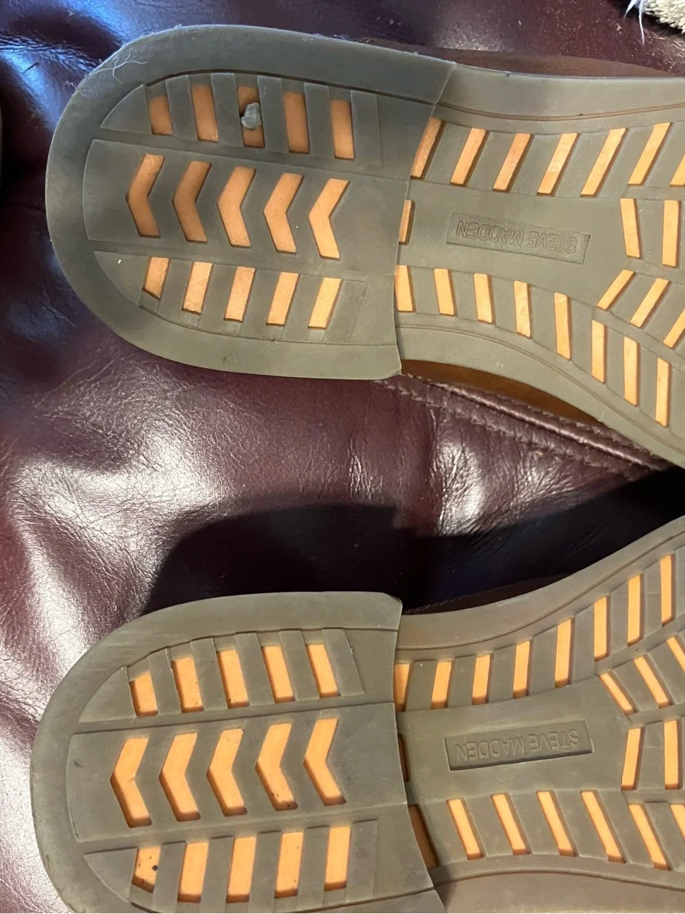 Steve Madden size 5 Brown Leather lace up shoes Kids Teens